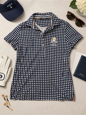 Polo Golf Ralph Lauren Ryder Cup 2016 Hazeltine Gingham Polo Shirt M Like New